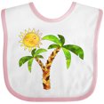 thumbnail image 3 of Inktastic Palm Trees with Cute Smiling Sun Boys or Girls Baby Bib, 3 of 4
