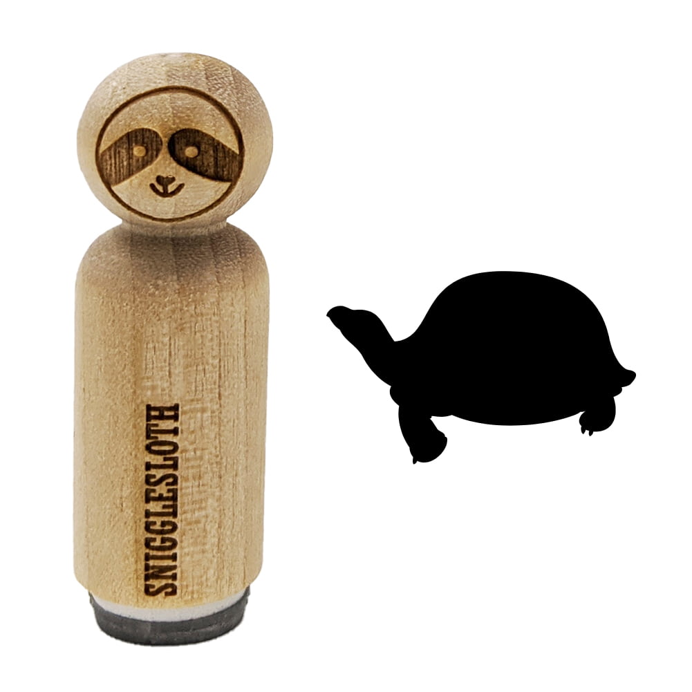 Tortoise Turtle Solid Rubber Stamp for Scrapbooking Crafting Stamping - Mini 1/2 Inch