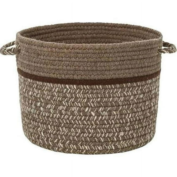 Rhody Rug CC38B014X010S 14 x 10 in. Casual Comfort Mocha Banded Basket