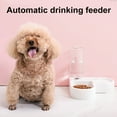 thumbnail image 4 of Walbest 2 in 1 Double Dog Food and Water Bowl Set, Heart Shape Wall Corner Pet Automatic Water Dispenser Detachable Feeder Bowl No-Spill for Cats Small Dog (White), 4 of 7