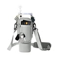 thumbnail image 1 of Aganmi Bolsa para botella de agua con bolsillo para teléfono para vaso moderno de 40 onzas, soporte para botella de agua con inicial brillante con correa ajustable para el hombro, bolsa deportiva, 1 of 3