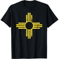 thumbnail image 1 of New Mexico Zia Sun Symbol - Camiseta amarilla desgastada, 1 of 2