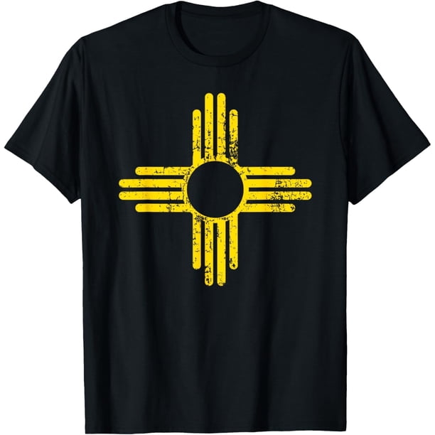 New Mexico Zia Sun Symbol - Camiseta amarilla desgastada