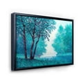 thumbnail image 3 of Blue Coloured Tree Impression By Riverside 32 in x 16 in Framed Painting Canvas Art Print, by Designart, 3 of 5