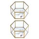 thumbnail image 1 of 2X Caja de Cristal para Joya Vintage Caja Organizadora de Exhibición de Joya Geométrica Dorada Caja (Grande), 1 of 9