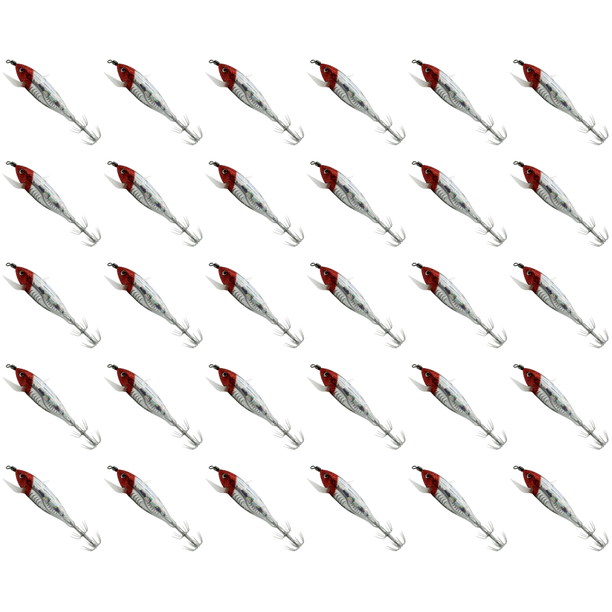 30uds. Anzuelo Jigging para calamar y camarón, herramienta de pesca nocturna con cebo Artificial brillante de 5,5g (estilo G)