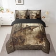 thumbnail image 2 of Erosebridal 7 Piece Bed in a Bag Twin Size Comforter Set for Kids Fishing Bedding Set,Rustic Bass Fish Reversible Bed Set,Farmhouse Comforter with Sheet Set,All Season, 2 of 5
