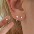 thumbnail image 4 of Briana Williams 8 Pairs Stay Close Hoop Huggie Half Hoop Earrings Cartilage Helix Open Hugging for Women, 4 of 7