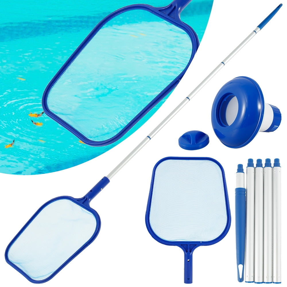 Swimming Pool Leaf Skimmer Net Water Cleaning w/ Telescopic Pole 50-120cm Kit A 