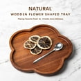 thumbnail image 5 of HSM Sapele Wood Tray for Serving (9.4 x 9.4 x0.8 inches) Wooden Charcuterie Board Platters, Flower Shaped Trays - Ideal Cheese Board, Wooden Trays for Serving Food Party & Decor, Fruit Plates, 5 of 5