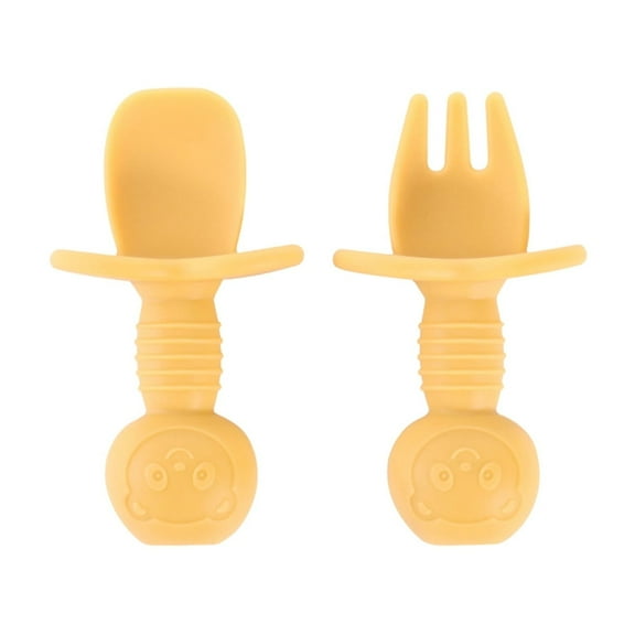Stage 1 Baby Led Weaning Utensils Set 6 Months+ Toddler Spoons And Forks For Self Feeding, Easy Grip Silicone Baby Cutlery With Soft Gums Protection, 100% Food Safe Silicone Baby