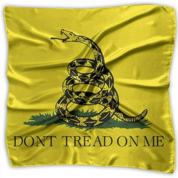 Gadsden Tea Party Rattlesnake Yellow Flag 100% Cotton Bandana 22"x22" Bandanna