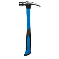 Century Drill & Tool 72244 Straight Claw Fiberglass Hammer, 16-Ounce, Blue, Black, Silver