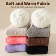 thumbnail image 4 of Yawslow 7 Pairs Women's Fuzzy Socks, Soft Cozy Winter Warm Fluffy Socks for Home Sleeping, US Size 5-10, 4 of 7