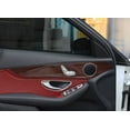 thumbnail image 4 of Peach Wood Grain Window Lift Lock Switch Panel Trim for Benz C-Class 2015-2021-, 4 of 4