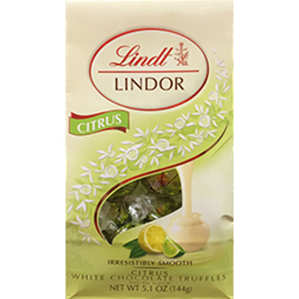 Lindt Lindor Citrus White Chocolate Truffles, 5.1 Oz.