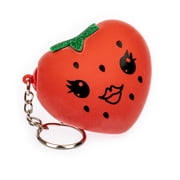 Claires Tween Marble Crystal Keychain Bundle, Holiday Gifts, Fuzzy Red Backpack