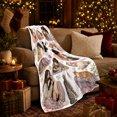 thumbnail image 3 of Women Cuddling Cats Among Cozy Domestic Vignettes, Soft Flannel Blanket with Cozy Watercolor Vignettes Print, Housewarming Gift and Home Decor for Bedroom and Living Room, 3 of 7
