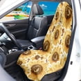 thumbnail image 3 of Uourmeti 1 Pack Car Seat Cover Towel Seat Cover Easy Install, Compatible with Van Truck Seat Car Interior Plush Microfiber Sunflower Theme, 3 of 7