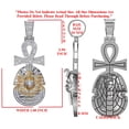 thumbnail image 4 of Real Diamond 0.60 Ct. Egyptian King Tut Pharaoh Ankh Cross Charm Pendant White Gold Finish +Chain, 4 of 4