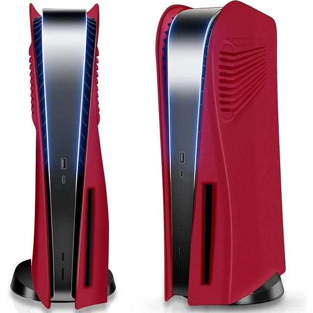 Cubiertas mejoradas para la consola PS5 Disc Edition: placa frontal resistente a los golpes con rejillas de ventilación, protección antiarañazos y elegante carcasa de ABS para PlayStation 5