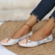 thumbnail image 5 of Zapatos de verano para mujer, sandalias casuales para mujer, sandalias bordadas de fondo plano Wmkox8yii nm9976, 5 of 9