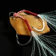 thumbnail image 2 of 10pcs Fishing Jigging Hooks Set Barbed Carp Fishing Hook with Feather and Split Rings Sea, 2 of 8