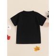 thumbnail image 5 of Toddler Baby Boy Girl Halloween Pumpkin Outfit Cute Face T-shirt Top Short Sleeve Pullover Clothes, 5 of 7