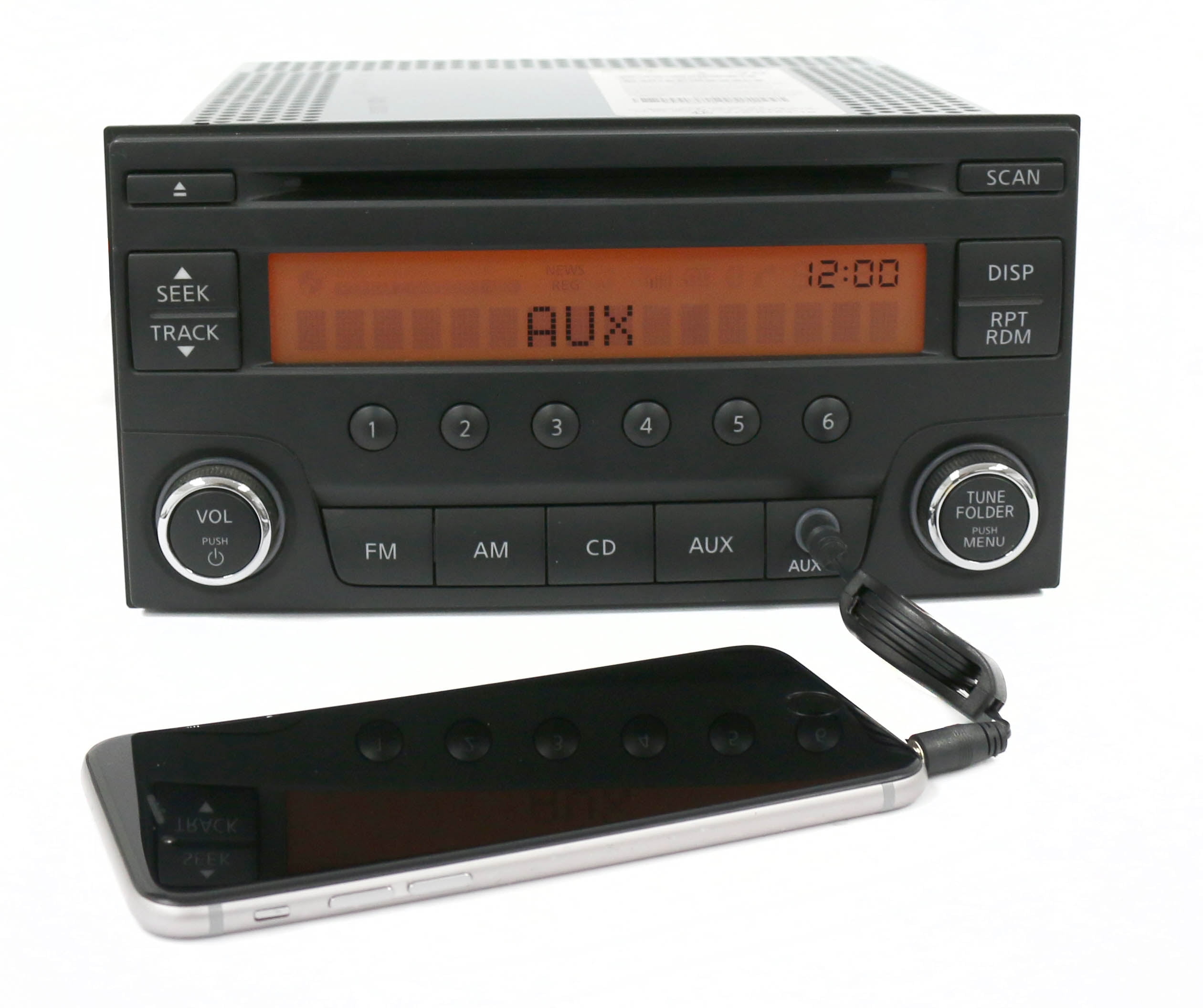 Restored 2014-2017 Nissan Micra Versa Receiver AM FM CD player With Aux Input 281853VY0A (Refurbished)