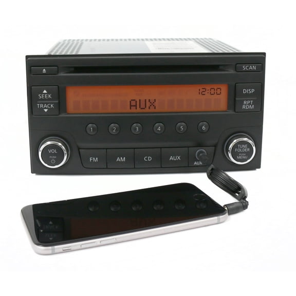 Restored 2014-2017 Nissan Micra Versa Receiver AM FM CD player With Aux Input 281853VY0A (Refurbished)