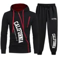 thumbnail image 3 of 2024 Nuevo chándal para hombre, chaqueta con cremallera estampada, abrigo, pantalones deportivos para correr, sudaderas con capucha casuales, ropa de calle de moda, 3 of 4