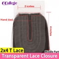 thumbnail image 1 of Cabello liso Cierre frontal de encaje transparente Solo cabello humano brasileño natural Parte media 4x4 Cierre de encaje 13x4 Frontal de encaje Tan Jianjun unisex, 1 of 2