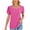 Hot Pink, variant on Womens Tops Eyelet Puff Sleeve Square Neck Short Sleeve Solid Casual Fashion Loose Summer Blouse Flowy Tunic Black L