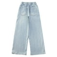 thumbnail image 6 of Cute Baggy Jeans for Teen Girls Elastic Waist Wide Leg Jeans Y2𝐊 Streetwear Kids Straight Leg Denim Pants Trousers, 6 of 9