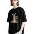 thumbnail image 2 of Camiseta de manga corta con estampado de Pascua para hombre, talla L, color negro, 2 of 8