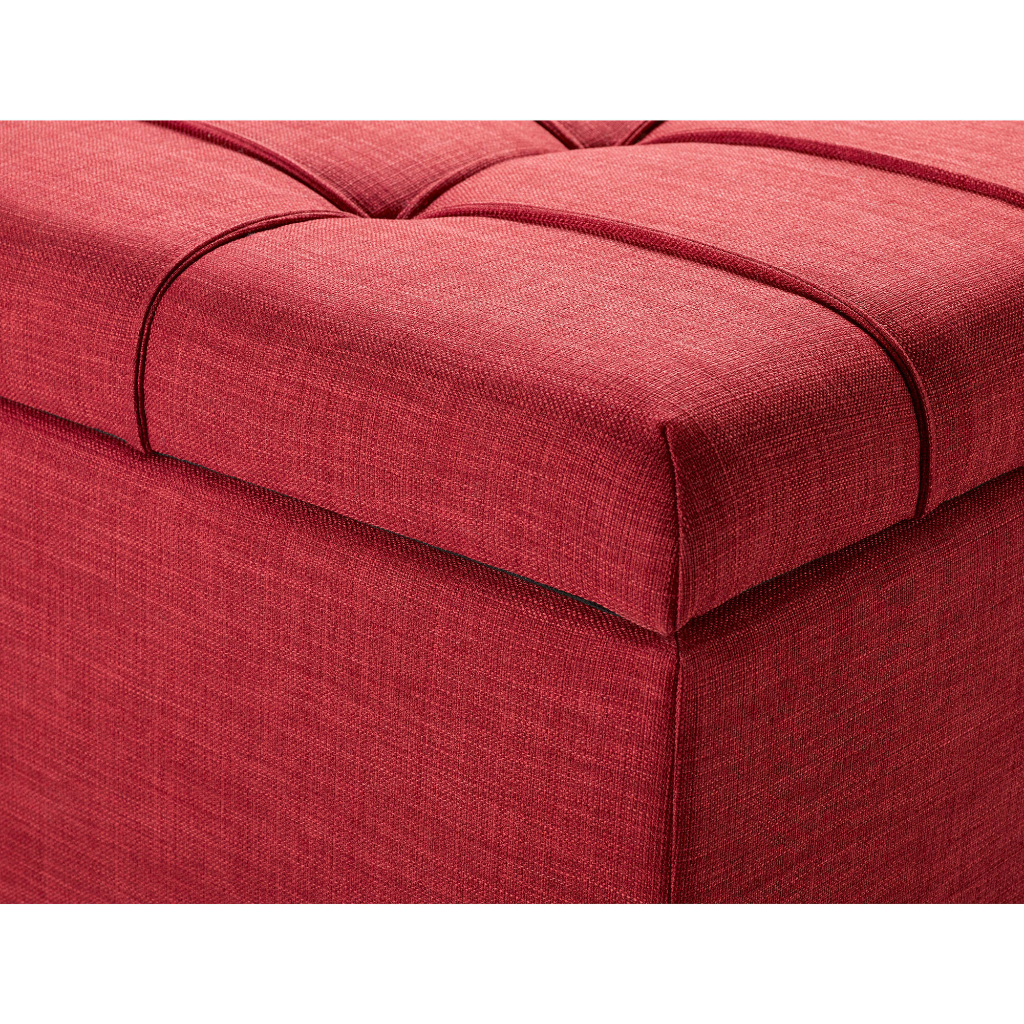 Better Homes & Gardens Pintucked Storage Bench, Red - image 5 of 5