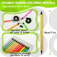 thumbnail image 5 of ThEast 12 Double-Ended Colored Pencils, 24 Colors in 12 Pencils, Black Wooden Triangular Coloring Pencils for Kids, Party Bag Favors, Pre-sharpened, 5 of 6