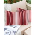 thumbnail image 6 of Red Vertical Striped Throw Pillow Cover 16 x 24 Inch Decorative Pillow Cover Farmhouse Minimalist Abstract Lines Lumbar Pillowcase Seasonal Rectangle Cushion Case for Couch Sofa Bed Living Room, 6 of 7