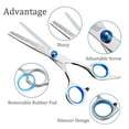 thumbnail image 3 of Wekvgz Hair Cutting Scissors Set Professional Hair Cutting Scissors Tools, 12 Pcs Stainless Steel Barber Kit Hairdresser Scissors Set Salon Home Shear Kit with Barber Hair Razor Comb Clips, 3 of 11