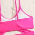 thumbnail image 6 of Shadoumai Girls Swimsuit Solid Ribbed 3 Piece Bikini Tropical Floral Bathing Suit for Girls Modest Swimwear with Cover Up 9-16y, 6 of 9