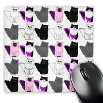 3dRose, Cute Cats Print Purple, MousePad