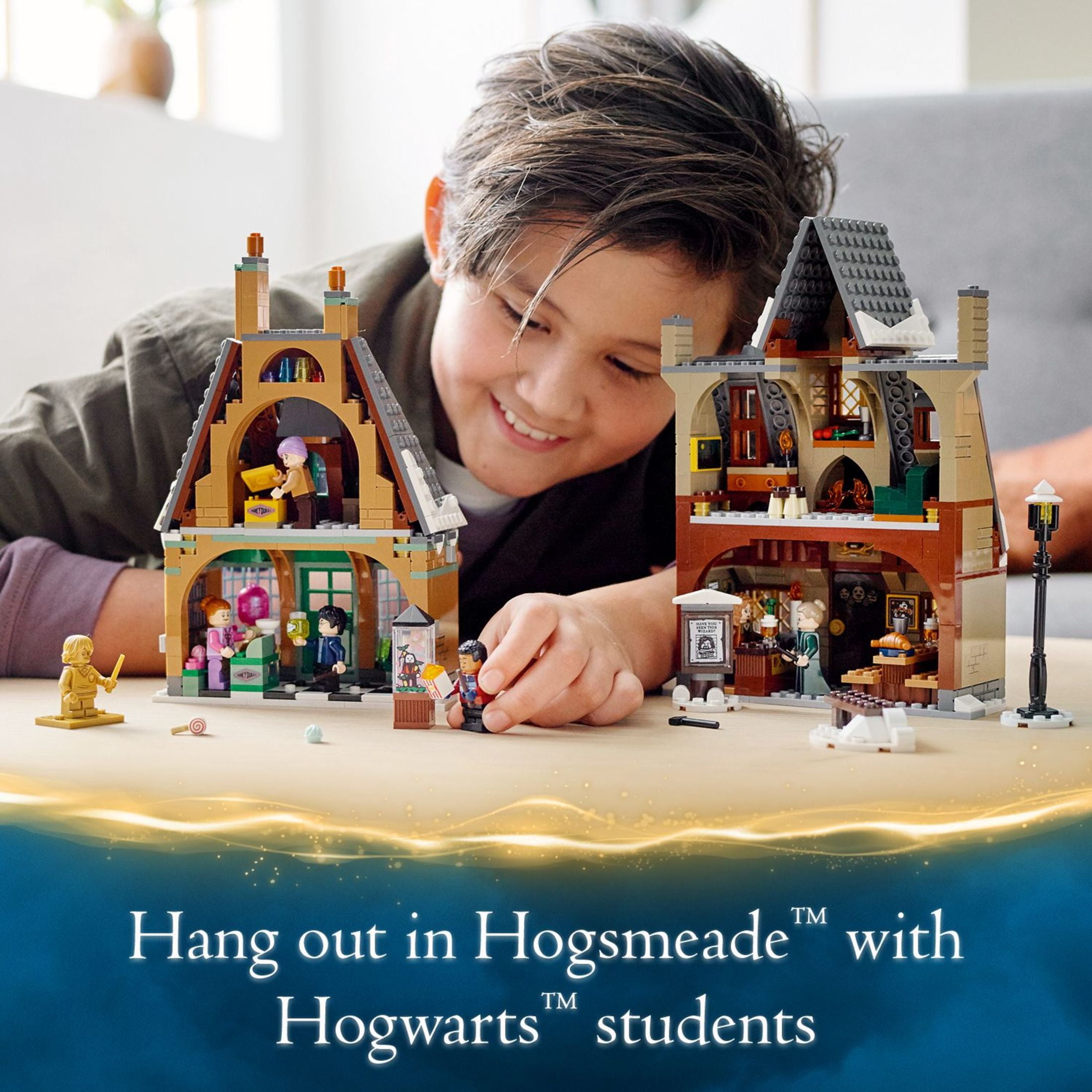 LEGO Harry Potter Hogsmeade Village Visit 76388 Building Toy for 8 Year Olds, 20th Anniversary Set with Collectible Harry Potter Figures Including Golden Ron Weasley, Birthday Gift for Idea for Kids