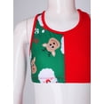 thumbnail image 6 of CHICTRY Kids Girls 2Pcs Christmas Dance Costume Xmas Santa Elf Costume Gymnastics Ballet Dance Outfit Red 16, 6 of 7