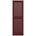 thumbnail image 4 of Ekena Millwork 14 1/2"W x 25"H Mid-America Vinyl, Standard Size Cathedral Top Center Mullion, Open Louver Shutter, w/Installation Shutter-Lok's & Matching Screws (Per Pair), 078 - Wineberry, 4 of 14