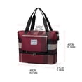 thumbnail image 5 of Foldable Travel Duffel Bag Sports Gym Tote Shoulder Weekender Overnight Bags, 5 of 20