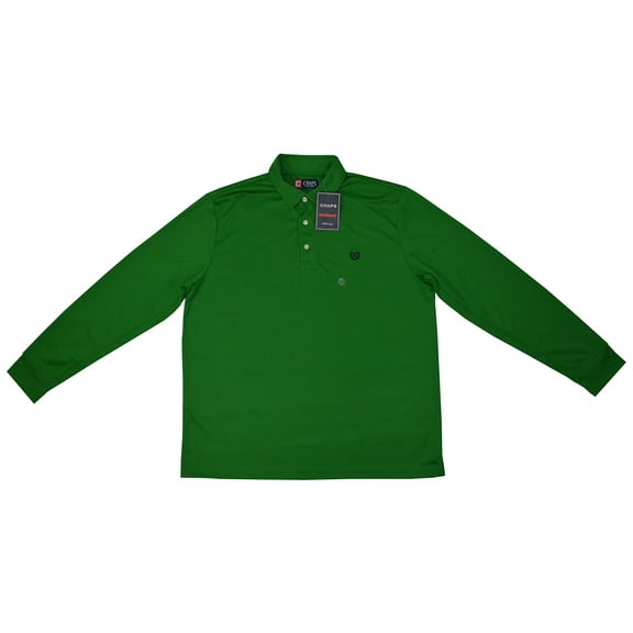 Chaps Men's Long-Sleeve Performance Wicking Polo Shirt