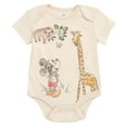 thumbnail image 3 of Disney Mickey Mouse Animals 3 Pack Bodysuits Newborn to Infant, 3 of 5