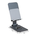 thumbnail image 2 of Adjustable Phone Mount Aluminum Mobile Phone Tablet Holder 360-degree Rotating Silicone Base Stable Support Foldable Phone Stand Phone Holder Stand, 2 of 8