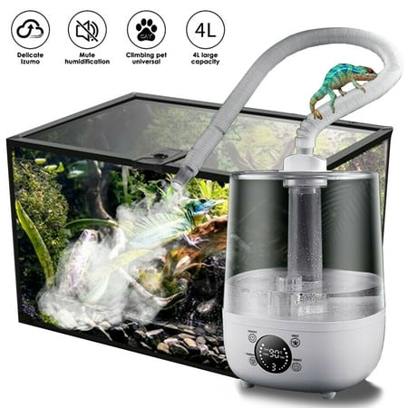 Reptile Air Humidifier Fogger 4 Liter Tank Mister Sprayer Machine Terrarium Vaporizer Ideal for a Variety of Reptiles / Amphibians / Herps