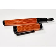 Conklin Herringbone Orange and black Fountain Pen With Medium Point